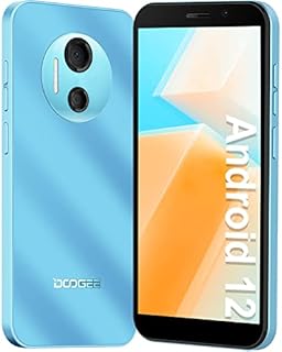 DOOGEE X97 Android 12 Smartphone, SIM-Free & Unlocked Mobile Phones with 6.0'' HD+ Screen, 4200mAh Battery, 4G Dual SIM Phone, 3-Card Slots Design, 3GB+16GB/SD 256GB, 8MP+5MP, Face ID, UK Version-Blue