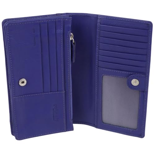 Porte-monnaie cuir femme violet anti-piratage pour protéger vos données bancaires