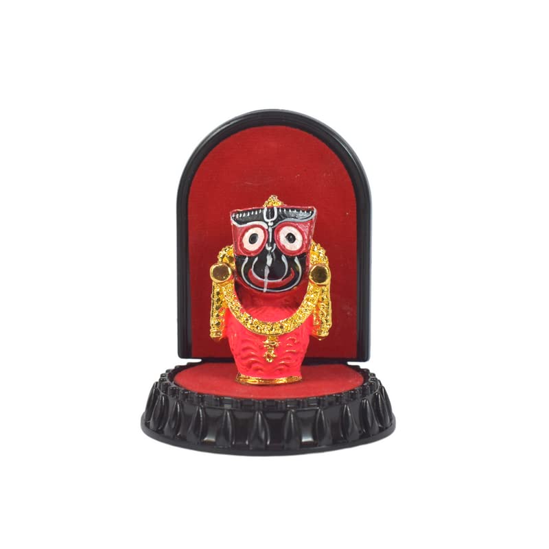 RealCraft; Inspiring LIFESMetallic Lord jagannath for Car Dashboard Home Temple Office Desk Study Table,Orange,8 Cm