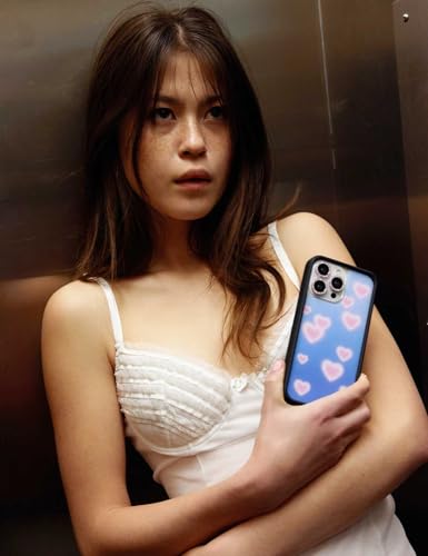 Image of Wildflower Cases - Compatible with iPhone 16 Pro Max| Protective Black Bumper, 6.5ft Drop Test Certified, Women Owned Small Business | Blue Pink Aesthetic Dainty Cute Trendy | Dreamy Hearts