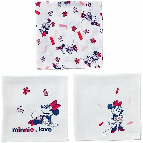 Babycalin - Disney Lot de 3 Langes 60x60cm - Minnie