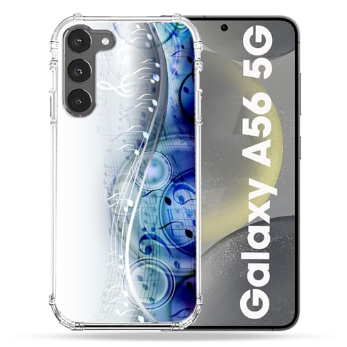 Coque Samsung A56 5G Cokitec renforcée et antichoc design partition musicale originale