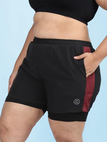 Image of CHKOKKO Gym Shorts for Women Workout Sports Running Quick Dry Fit Double Layer Inner Compression with Pockets Breathable Lightweight Wear