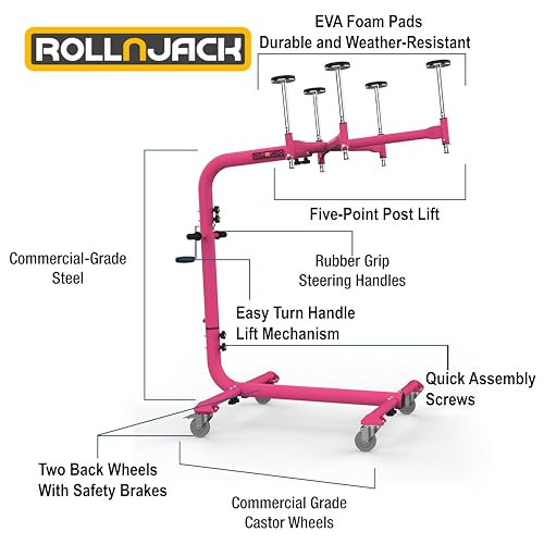 Image of Hard Top Remover Lift for Jeep Wranglers: 1997-to-Present JK JKU JL JLU TJ CJ, 2&4 Door Lifted Jeeps, 4 Door Bronco. Easy Assembly. One Person System. Hardtop Removal /Installation in Minutes. Patented