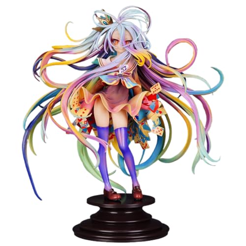 RZAHUAHU No Game No Life Shiro Figurine d'anime 1/7 Yuu Kamiya Art Works 24 cm Multicolore PVC...