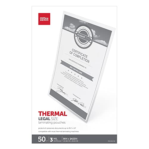 Office Depot® Brand Laminating Pouches, Legal Size, 3 Mil, 9