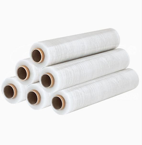 Pack of 6 Rolls 2.4 kg Manual Extendable Transparent Film for Packaging 23 my