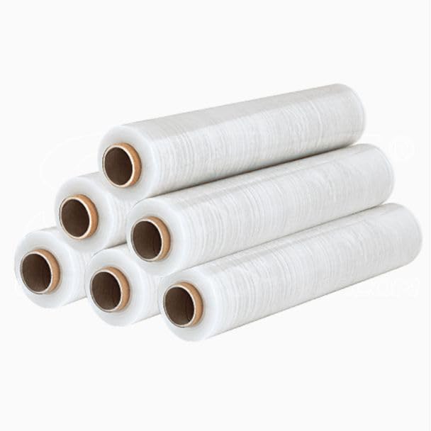 PZ. 6 ROTOLI PELLICOLA FILM ESTENSIBILE TRASPARENTE MANUALE 2,4 KG PER IMBALLGGIO 23 my