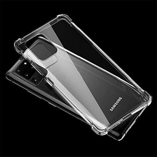 Image of BOXXO Flexible Back Cover for Samsung Galaxy S20 Ultra 5G | Back Cover Transparent Clear Shockproof Case Four Corner Protection | Slim Protective Mobile Phone Cover for Samsung S20 Ultra 5G