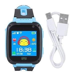 Alupre GPS Kinderuhr,Kid Smart Watch Anti-verloren GPS Tracker Sicher Touch Screen-Kind-Kind-Uhr (blau)