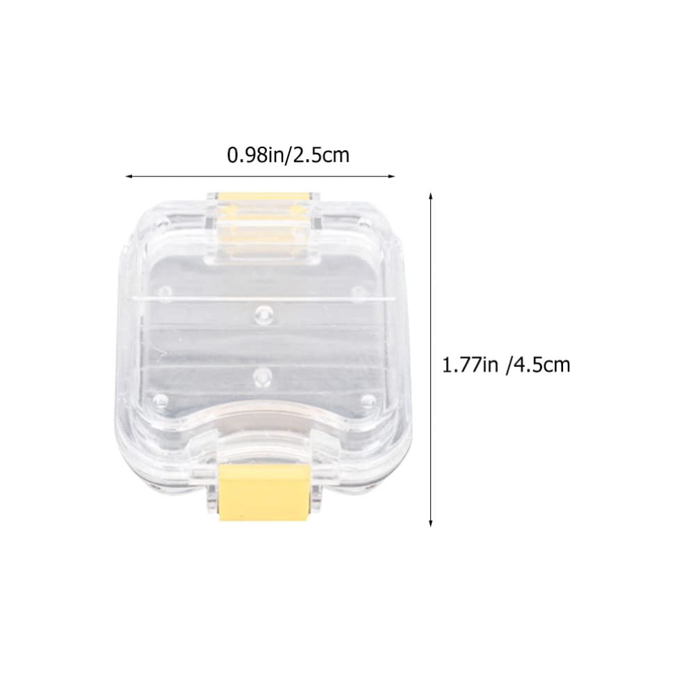 5Pcs Membrane Tooth Boxes Transparent Membrane Film Tooth Box with Latch Denture Storage Boxes