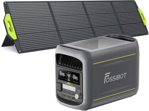 FOSSIBOT F1800 Générateur Électrique Portable 1024Wh avec Panneau Solaire 200W, Batterie LiFePO4...