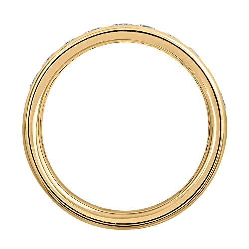 FINEROCK 1 Carat Diamond Unisex Wedding Band Ring in 14K Gold (SI1-SI2 Clarity)2