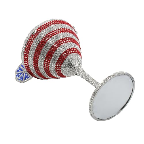 Image of Women Goblet Rhinestone Evening Bag Cocktail Cup Diamond Clutch Funny Crystal Prom Handbag Wedding Purse for Party