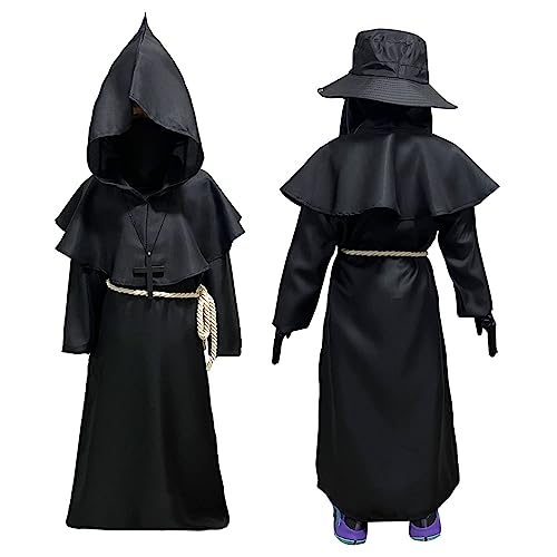 Disfraz Completo Médico de la Peste para Niños Set 7 en 1 miniatura 2