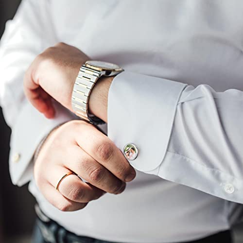 Mancuernillas personalizadas para hombre en acero inoxidable miniatura 5