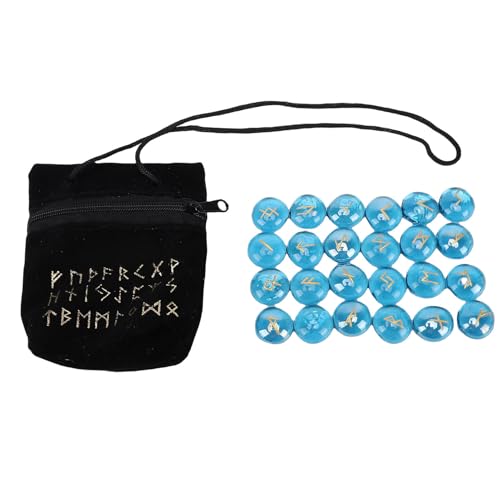 Piedras de runas de cristal Mavaol grabadas para meditación y yoga