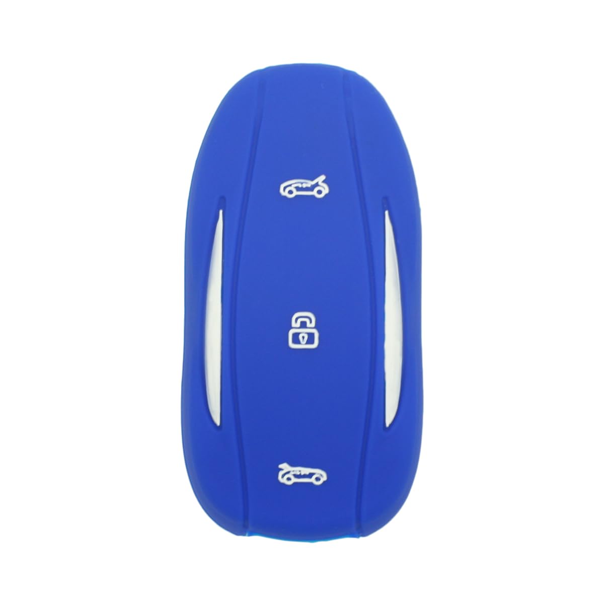 BROVACS Silicone Cover Protector Case Holder Skin Jacket Compatible with TESLA 3 Button Remote Key Fob CV2690 Deep Blue - Image 3