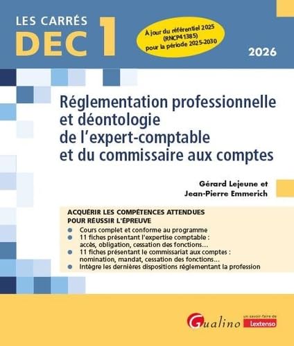 DEC 1 - Réglementation professionnelle...