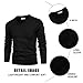 COOFANDY Men's Fashion V Neck Sweater Knit Slim Fit Long Sleeve Sweater Pullover Black