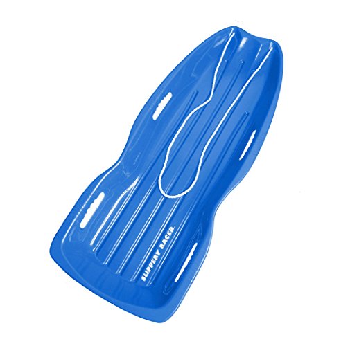 Slippery Racer Downhill Xtreme Winter Toboggan Snow Sled, Blue, 1-2 Rider (Renewed)