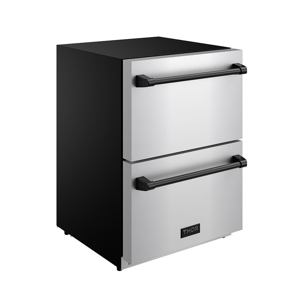 Thor Kitchen 24 Inch Undercounter Built-In Or Freestanding Drawer Refrigerator – Stainless Steel/Black | Gordon Ramsay Series on Fridge.com - View 2
