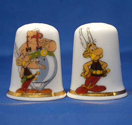 Birchcroft Lot de 2 dés à coudre en porcelaine Astérix et Obélix