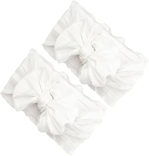 ibasenice 2Pcs hair ties kids baby head bands baby head wrap turban knot headband bath wrap headband knot head band white Hair Accessory Headband for Toddler Baby Headband Headdress for Kids