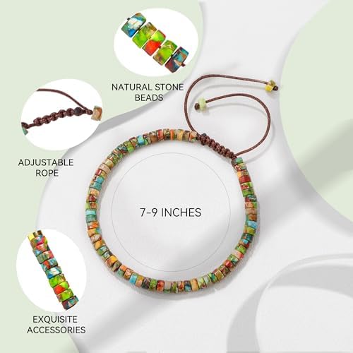 Fangool Healing Bracelets for Women : Inspirational Natural Stone Bracelets - Get Well Soon Present - Spiritual Present Thoughtful Gift for Friends Sister, Life is Tough But So are You Bracelet4