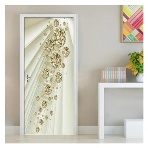 Autocollant de porte 3D abstrait et sparadrap mural déco 77x200cm