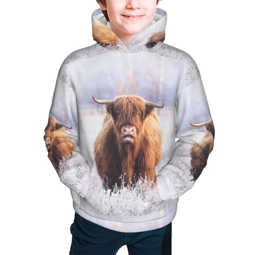 Yak Kid Hoodies Boys Sweatshirts Girls Pullover with Pocket3