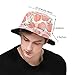 Pink Peach Cute Watercolor Bucket Hat Sun Beach Packable Fisherman Cap for Women Men Summer Outdoor Hiking
