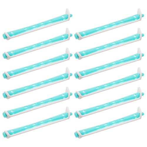 Healvian 12Pcs Curling Perm Rods Hair Styling Tools for Women Portable Hair Rollers for Curls and Design for Home Use and Salon Hairdressing