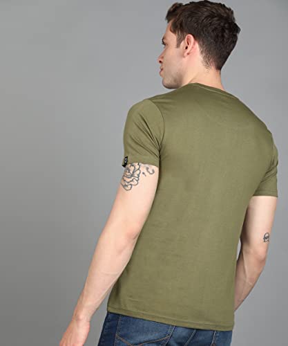 Image of Urbano Fashion Men's Graphic Printed Round Neck Half Sleeve Slim Fit Cotton T-Shirt