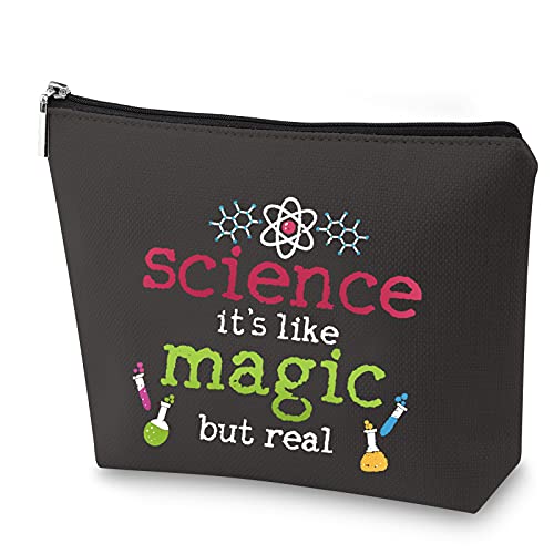 ZJXHPO Science Gifts Science It's Like Magic But Real Makeup Bag Science Teacher Gift Scientist Physicist Chemist Graduation Gift Biology Gift