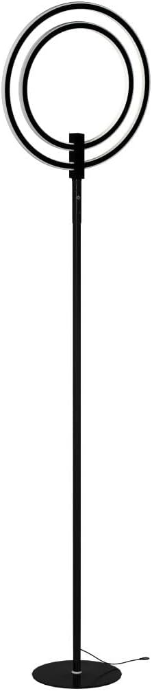 Brightech Eclipse Dimmable LED Floor Lamp, Modern Torchiere Floor Lamp for Living Rooms & Offices – Super Bright Tall Lamp with Dimmable Options for Reading, Standing Lamp Living Room Décor - Black