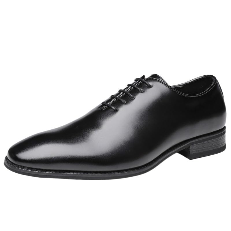 Lace-up Small Round Toe Brushed Color Business Leather Shoes Formal Gentleman Comfortable Casual Suitable for Matching Jeans Suit Pants