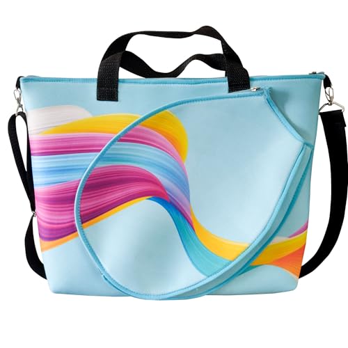 Bolsa Beach Tennis Raqueteira Esportiva Com Alça - ISOPRENE - Azul Abstrato