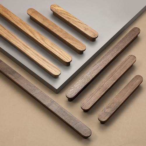 Tiradores de cocina de madera de nogal de 7 1/2" para un agarre cómodo y diseño duradero 5