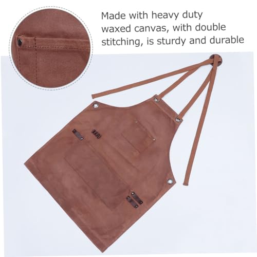 Delantal de carpintería duradero hecho en lona encerada premium 3