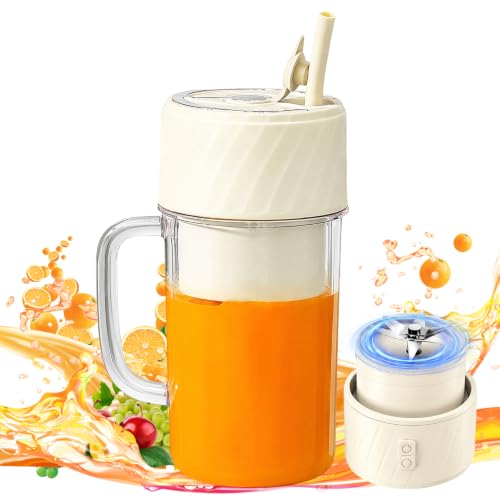 CLIUNT Tragbarer Mixer, 400ML Mixer Smoothie Maker to Go, Mini Tragbarer Blender, Mini Standmixer mit 10 Klingen, für Proteinshakes, Shakes, Smoothies, Früchte & Babynahrung, für Reise Büro Sport
