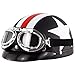 Towel Rings Capitano America Casco Scooter con Doppia Visiera Anti-UV Moda Casco Moto Aperto per Uomo Donna 50-64cm