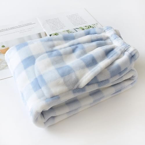 Image of codcm Womens Plaid Fluffy Pajama Pants Fuzzy Fleece Cozy Lounge Pants with Pockets Winter Warm Pj Bottoms