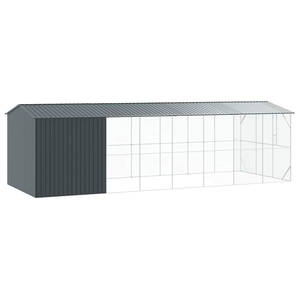 INLIFE Vogelkäfig Anthrazit 860 x 310 x 247 cm Verzinkter Stahl,Tier- & Haustierbedarf,Haustierbedarf,Vogelbedarf,Vogelkäfige & -ständer,Anthrazit,261.7 KG,3325164