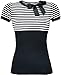 Produktbild Pussy Deluxe Stripey Black/White on Black Shirt, Größe:XS