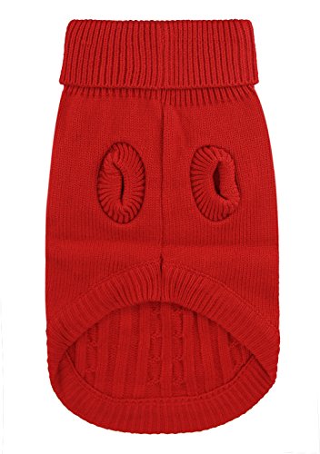 Strickwolle Hundepullover Hundemantel Hundejacke Hunde Weste Winter Herbst warme Hundebekleidung für Kleine und Mittlere Hunde Teddy Chihuahua Shiba Dachshund Bulldog XS S M L