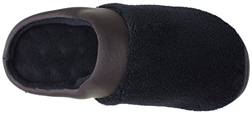 isotoner Women's Terry and Satin Slip on Cushioned Slipper with Memory Foam for Indoor/Outdoor Comfort Flat Sandals4