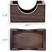 Wood Coasters with Holder, GOH DODD Set of 6 Walnut Wooden Coaster Tabletop Protection for Drinks Coffee Table Home Kitchen Office Bar Living Room Decor Housewarming Gifts Wedding Party