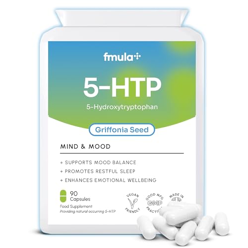 5-HTP Supplement | 5-HTP Capsules from Griffonia Seed Extract | Amino Acid 5-Hydroxytryptophan for Stress and Mood Support | 5htp Sleep Support for Adults | 90 Vegan Capsules