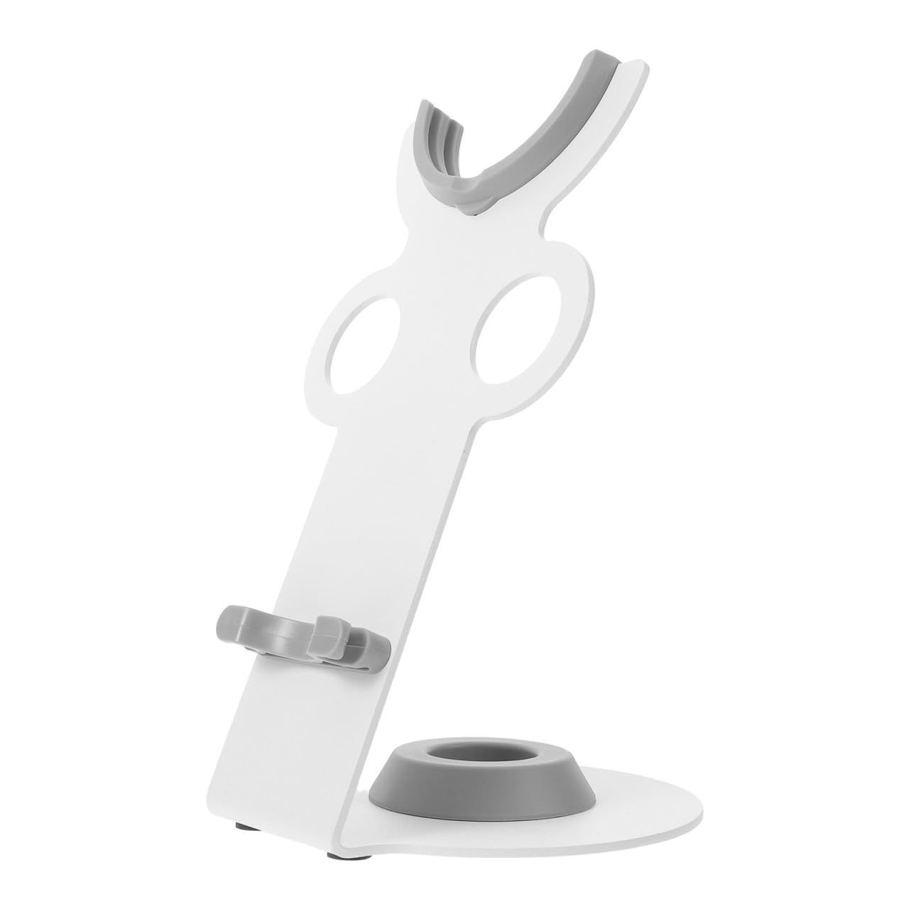 TOYANDONA Soporte Organizador para Secador de Pelo, Soporte Vertical de Encimera, Metal y Plástico, Plata, para Estación de Salón y Mostrador, sin Taladro